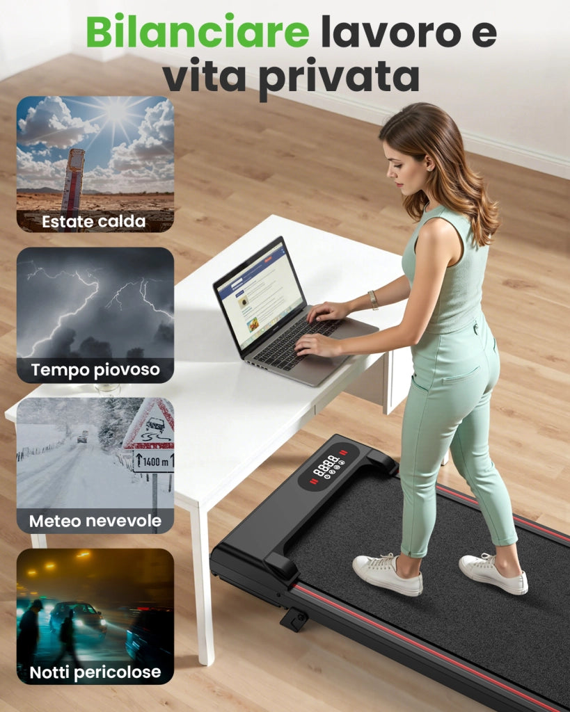 Tapis roulant elettrico inclinato , tappetino da passeggio da 1 a 8 km/h con telecomando, per casa e ufficio, 2,5 CV, capacit¨¤ 140 kg