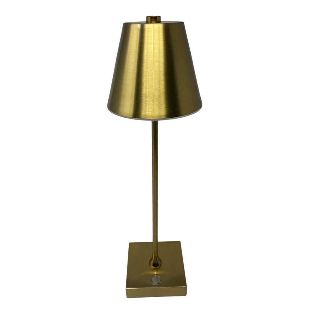 Trade Shop - Lampada Tavolo Ricaricabile Usb 10 Watt 3 Colorazione Di Luce Vari Colori D27-3c - Rame