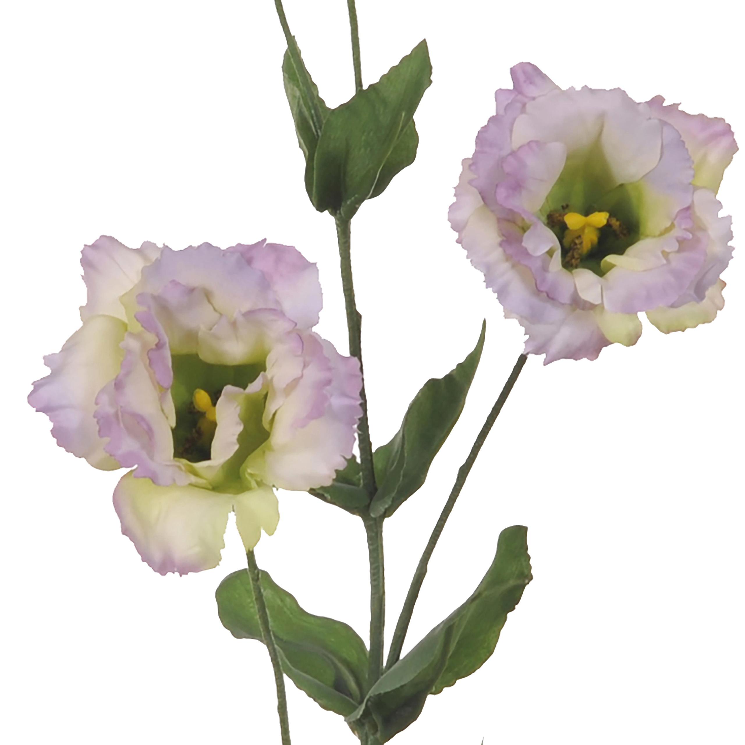 Set 3 Lisianthus Artificiali Composto da 3 Fiori Altezza 82 cm