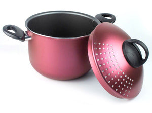 Pentola Pastì in Alluminio Ø 20 cm Antiaderente Induzione Coperchio Colapasta Silex Onion