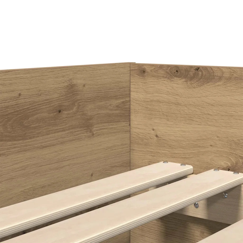 Struttura del letto Rovere artigianale 100 x 200 cm 3403202