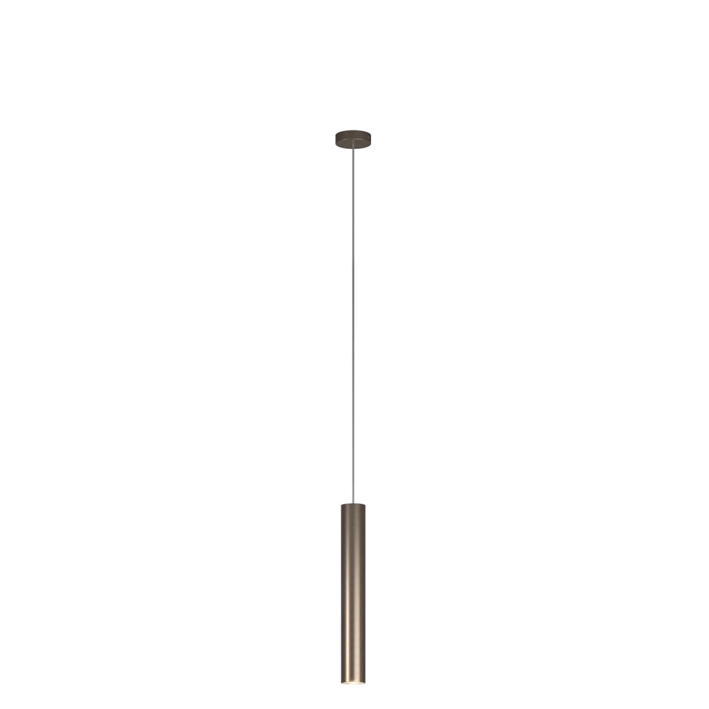 Sospensione Industrial-Minimal Xeana Metallo Bronzo 1 Luce Gu10