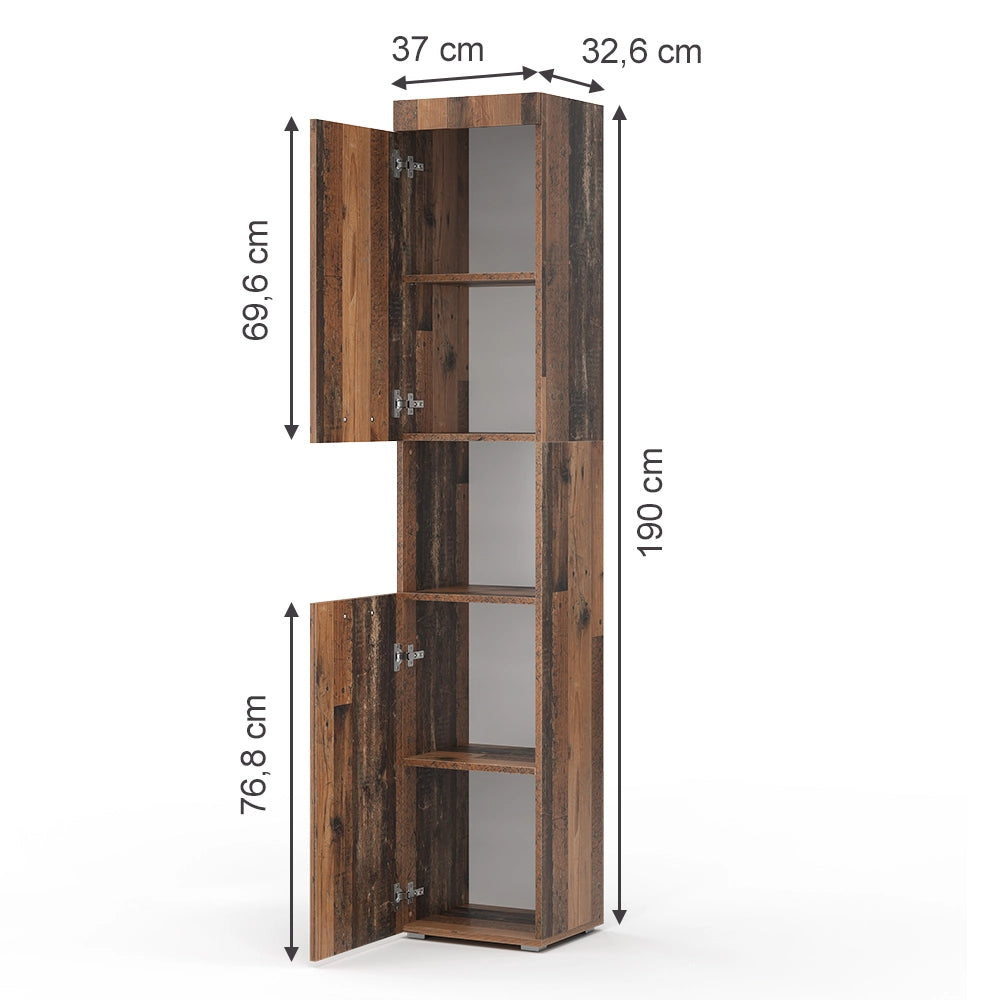 Vicco Armadio per il bagno Oldstyle 37 x 190 cm