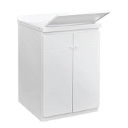 Lavatoio 60x50 con mobile ad 2 ante in ABS con tavola in propilene - Bianco