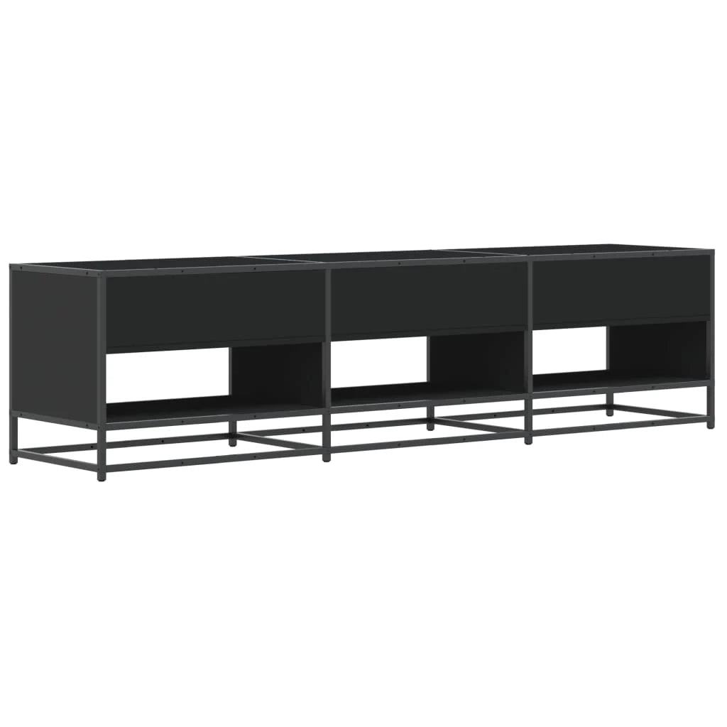 Mobile TV multimediale scaffale TV credenza mobile TV sala da pranzo soggiorno camera da letto 180 x 40 x 46 cm legno ingegnerizzato nero 02_0026102