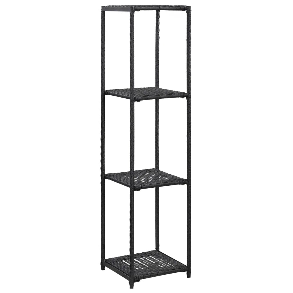Scaffale Nero 30x30x120 cm in Polyrattan cod mxl 64071