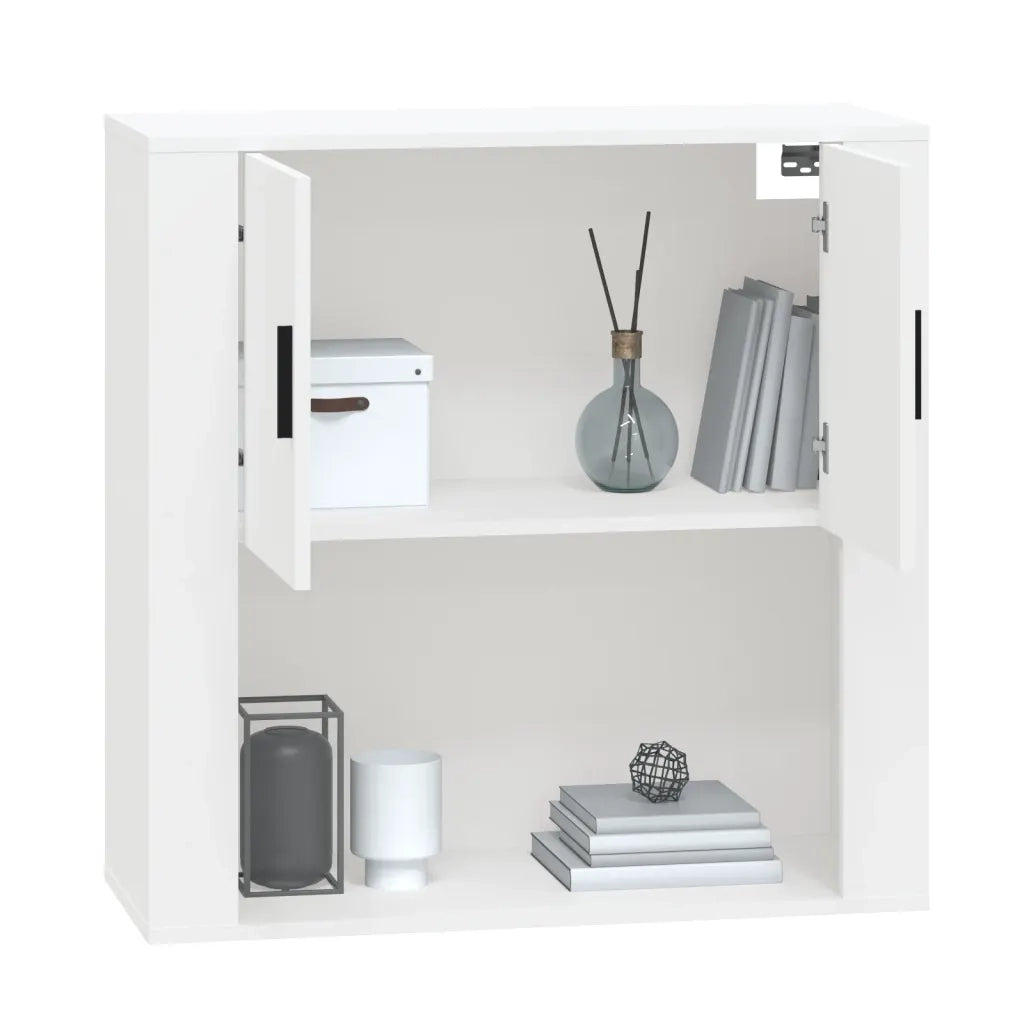 Mobile a Parete Bianco 80x33x80 cm in Legno Multistrato 816584