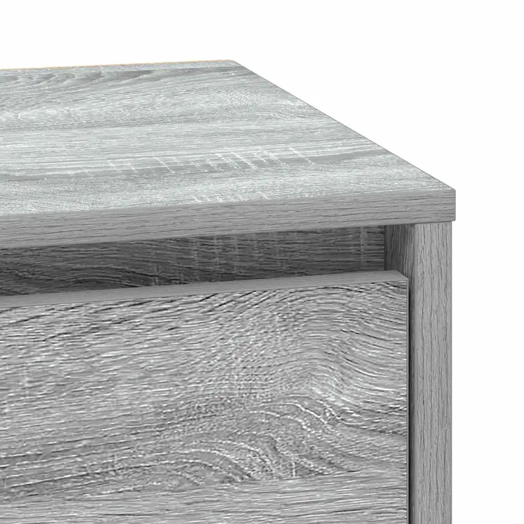 Comodino | Armadio da Notte | Mobiletto da notte Grigio 39 x 34,5 x 50 cm Legno multistrato