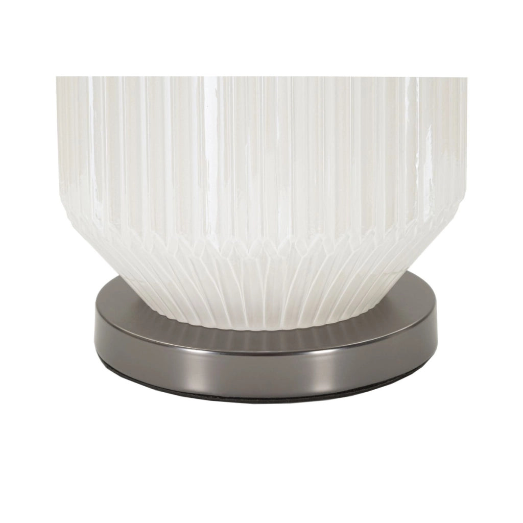 Lampada da Tavolo VKH174, Grigio, Metallo, 37,5x37,5x65 cm