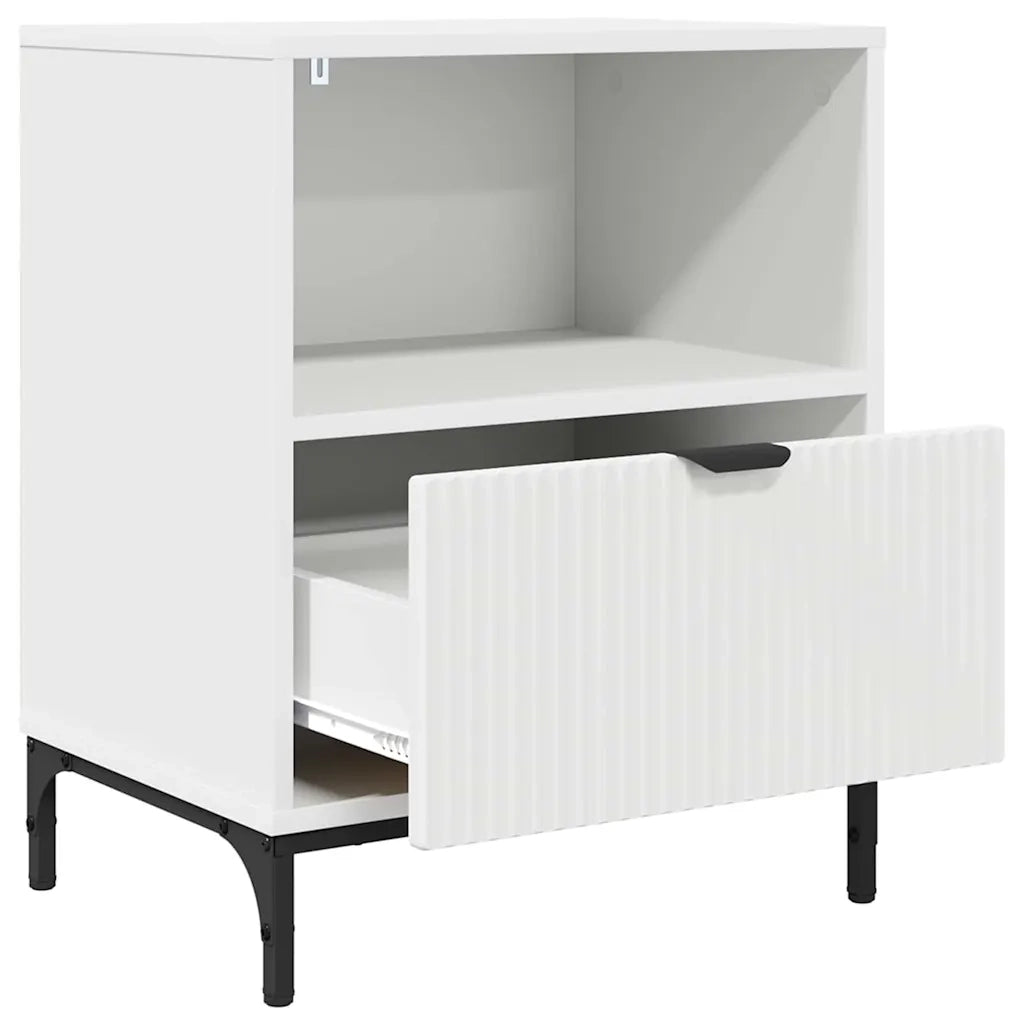 Comodino | Armadio da Notte | Mobiletto da notte Bianco 49 x 36 x 61 cm Legno multistrato