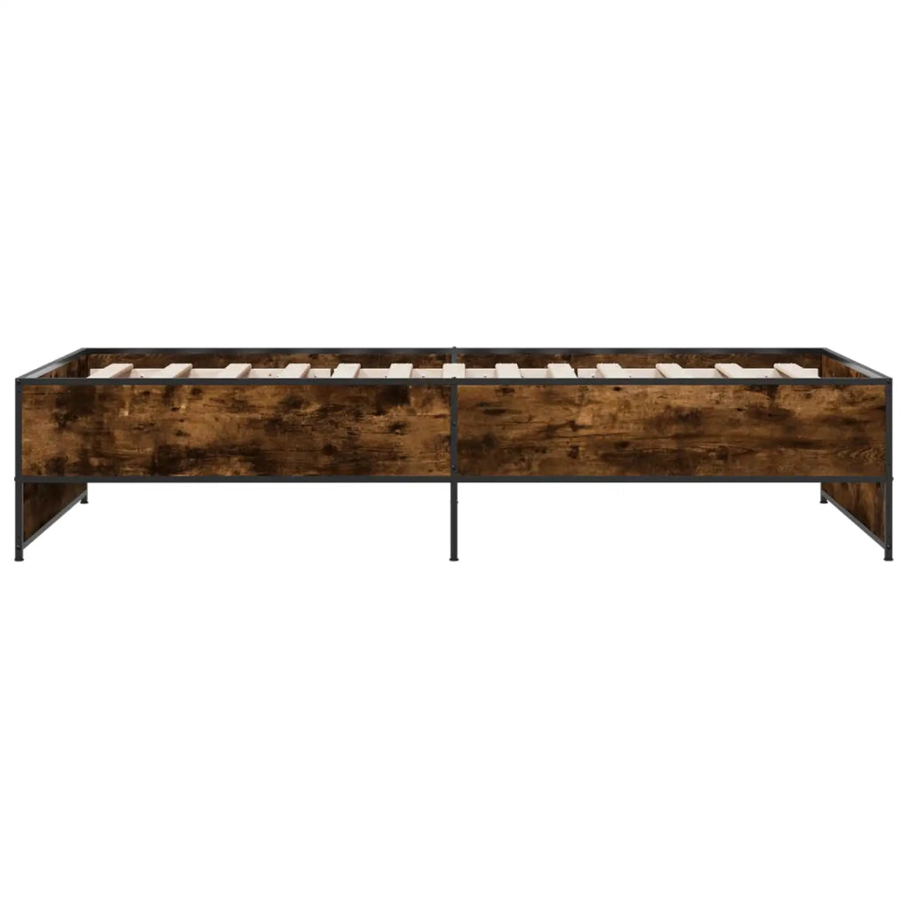 Struttura del letto-Giroletto Rovere Fumo 80 x 200 cm 657398