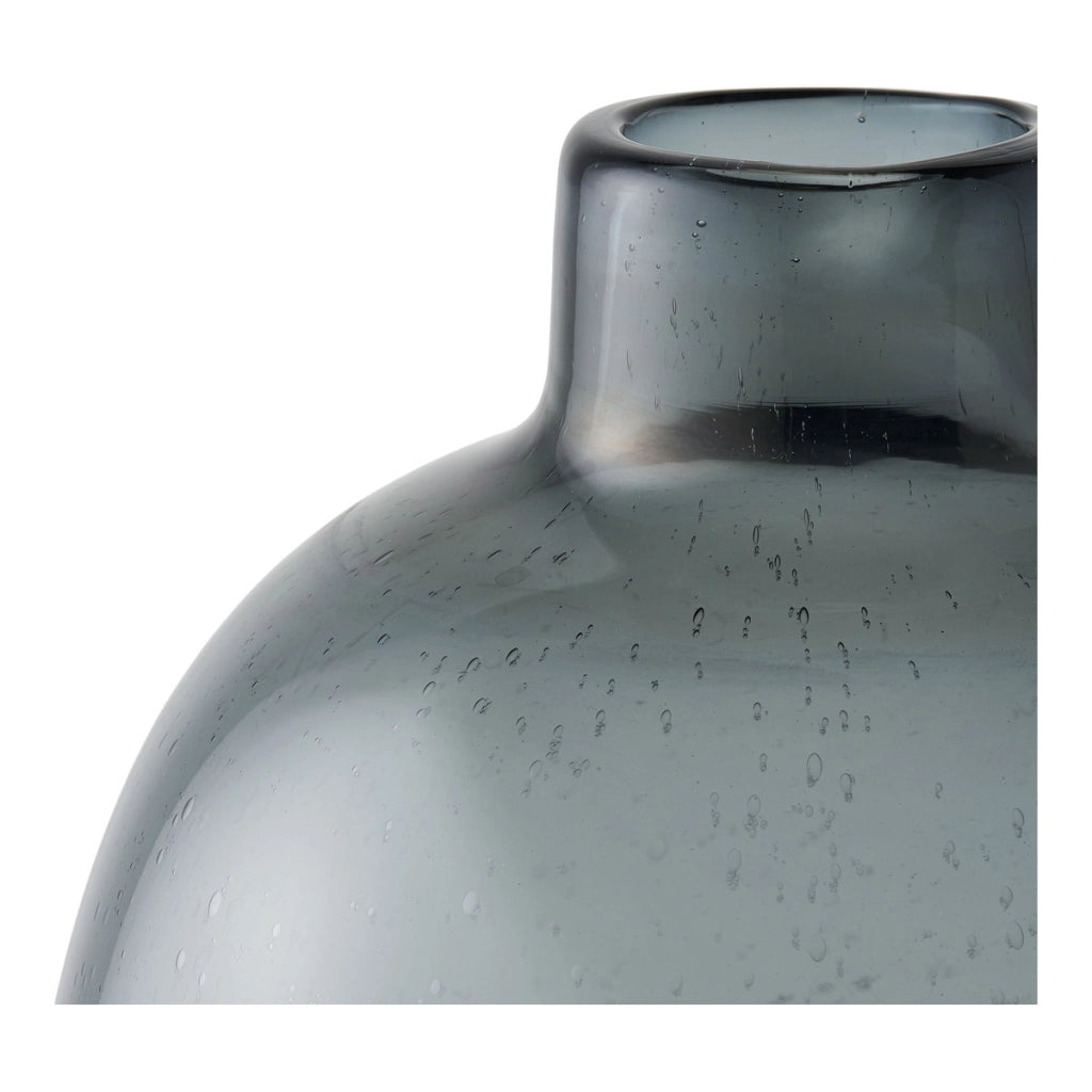 Vaso Decorativo HN5, Blu, Vetro, 23x23x35 cm