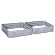 2 Pezzi Cassone Orto Giardino ¨C zephmum ¨C Grigio Acciaio 100x100x30 cm
