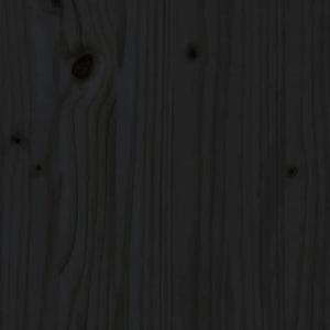Testiera per Letto Nera 165,5x4x100cm in Legno Massello di Pino cod mxl 52951