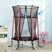 TAPPETO ELASTICO PER BAMBINI CON INGRESSO A CERNIERA E PALI IMBOTTITI Ø 163.5X190 CM ROSSO