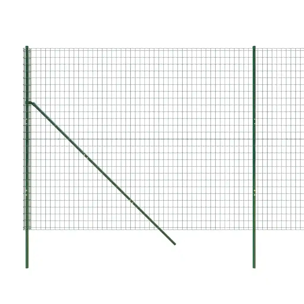 Recinzione da Giardino | Recinzione Metallica Verde 1,4x25 m in Acciaio Zincato