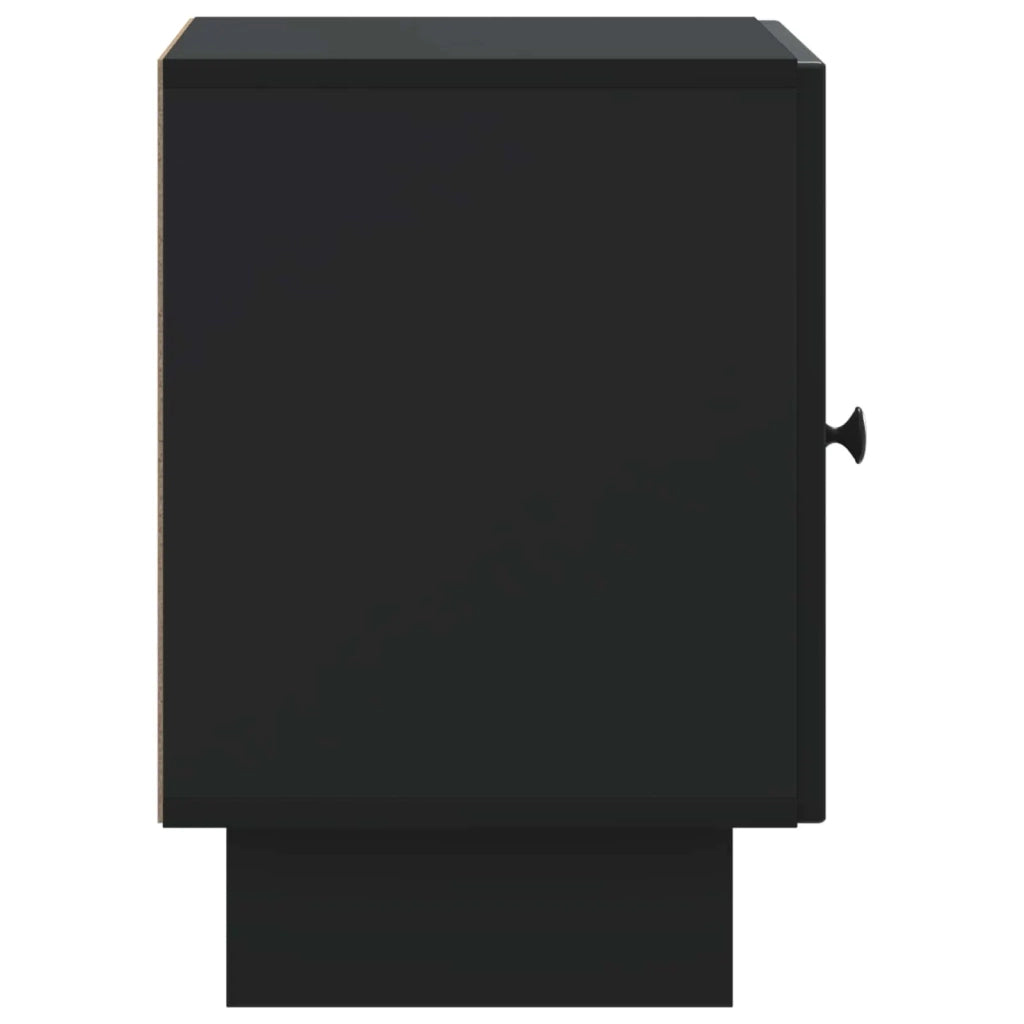 Comodino | Armadio da Notte | Mobiletto da notte Nero 43 x 34,5 x 50 cm Legno ingegnerizzato