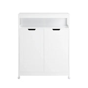 Mobile Da Bagno Armadietto Da Terra Due Ante Doppia Apertura Bianco 70x35x90cm BZR121-W