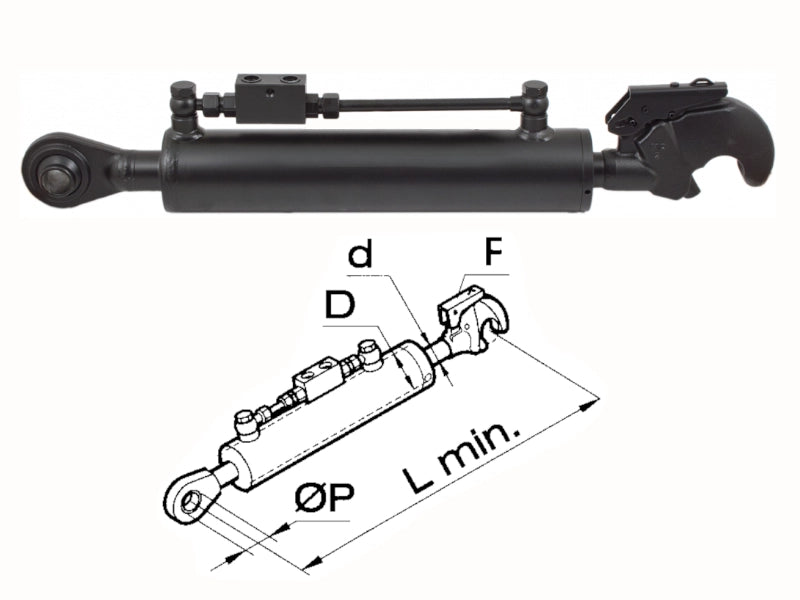 Braccio 3 punto idraulico Cermag trattori FIAT lunghezza 410-760 mm - 50934