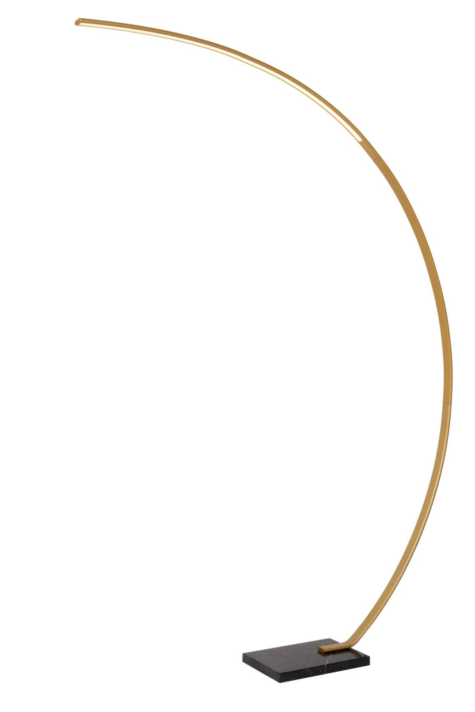 Lampada da terra ad arco LED oro nero CURVE Lucide