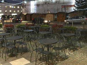 Set 4 Sedie da Giardino 42x54x85 cm in Acciaio RD Italia Fiona Antracite