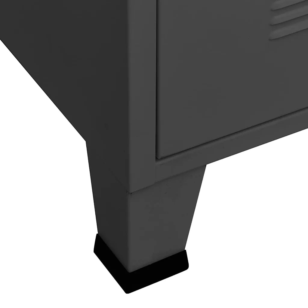 Armadio Antracite Industriale 90x50x180 cm in Metallo 339615