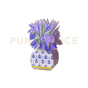 MINI PROFUMATORE IRIS  IN CRISTALLO ACRILICO DECORATO VIOLA FRAGRANZA BY CHIARA FIRENZE ANIMA 50ML