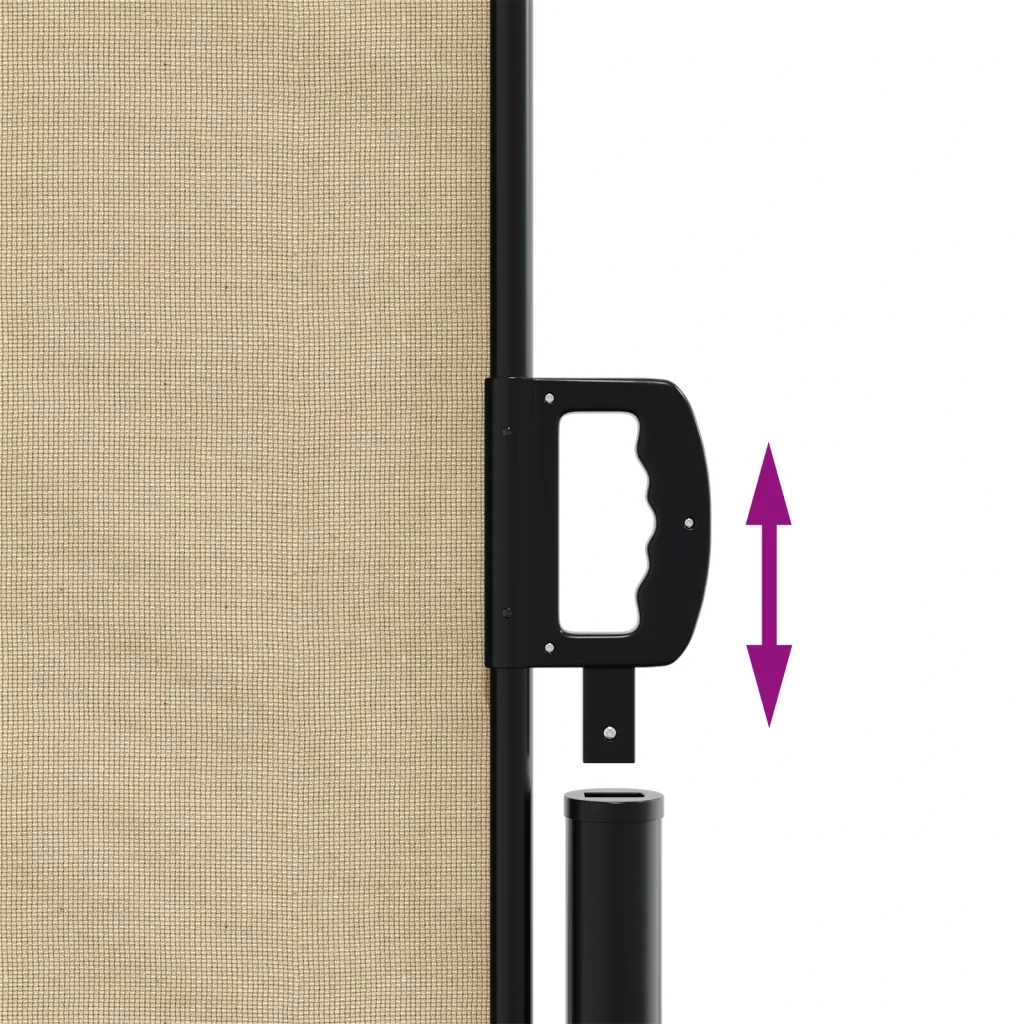 Tenda da Sole | Tenda laterale Retrattile Beige 140x1200 cm