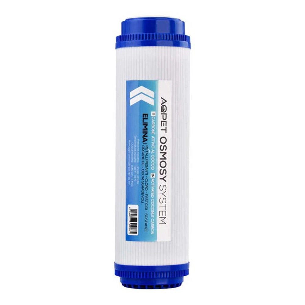 Aqpet ricambio cartuccia carbone granulare da 10" per impianti a bicchiare