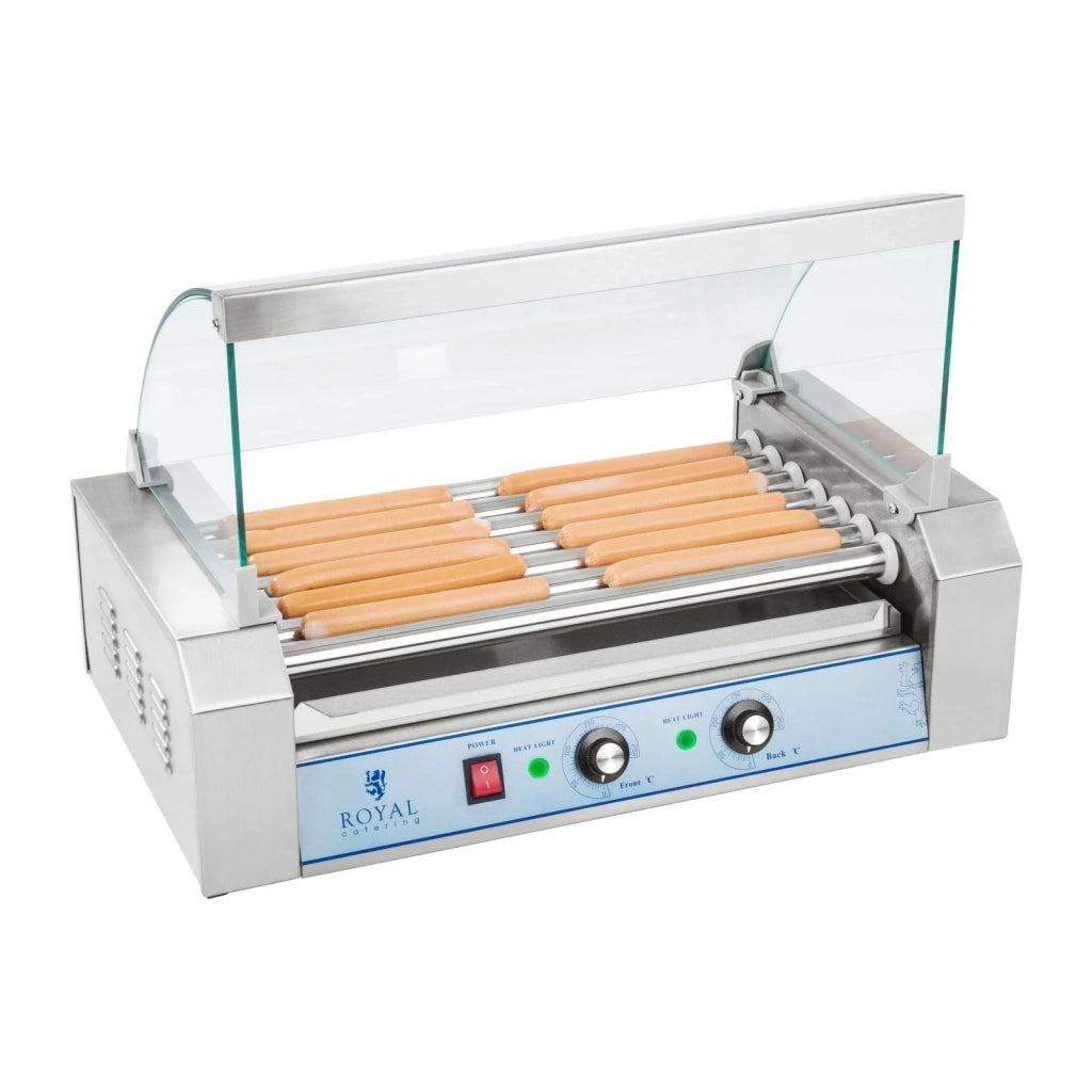 Macchina professionale per hot dog in acciaio inox per 12 salsicce 1400 watt 3614090