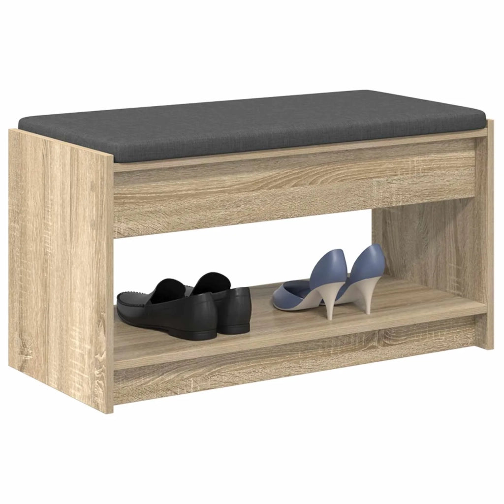 Panca per ingresso con cuscino Rovere Sonoma 83 x 38 x 45 cm 891578