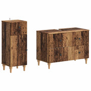 Set di Armadi da Bagno da 2 Pezzi ALKMAAR Legno antico 3417673