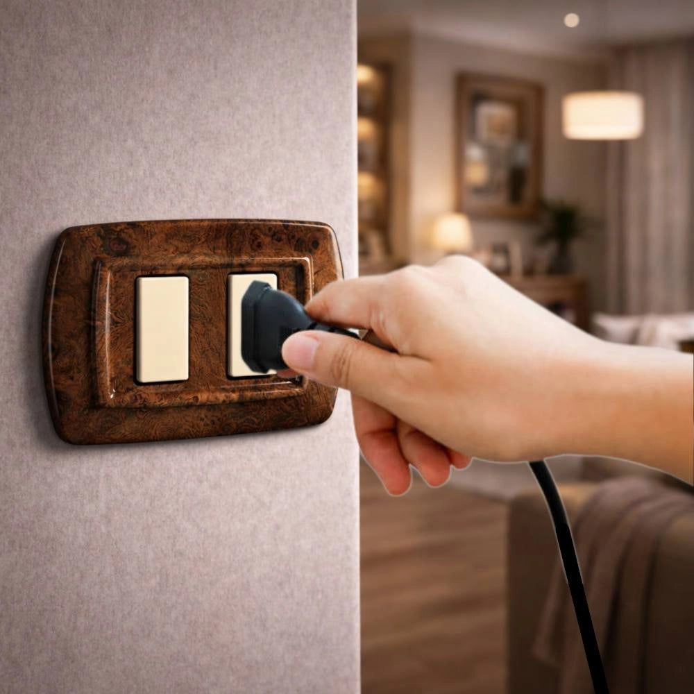 Placa elettrocanali tondò radica di varie modulazioni *** numero posti 2 posti, confezione 1