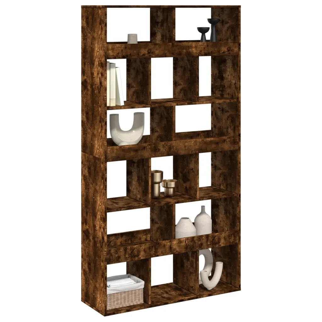 Libreria-Scaffale per Libri-Mobile di Stoccaggio Rovere Fumo 100x33x187,5 cm in Truciolato 175454