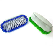 Trade Shop - Spazzola Spazzole 3 Pezzi Ovale Setole Rigide Pulizia Manico Plastica Lucidatura -
