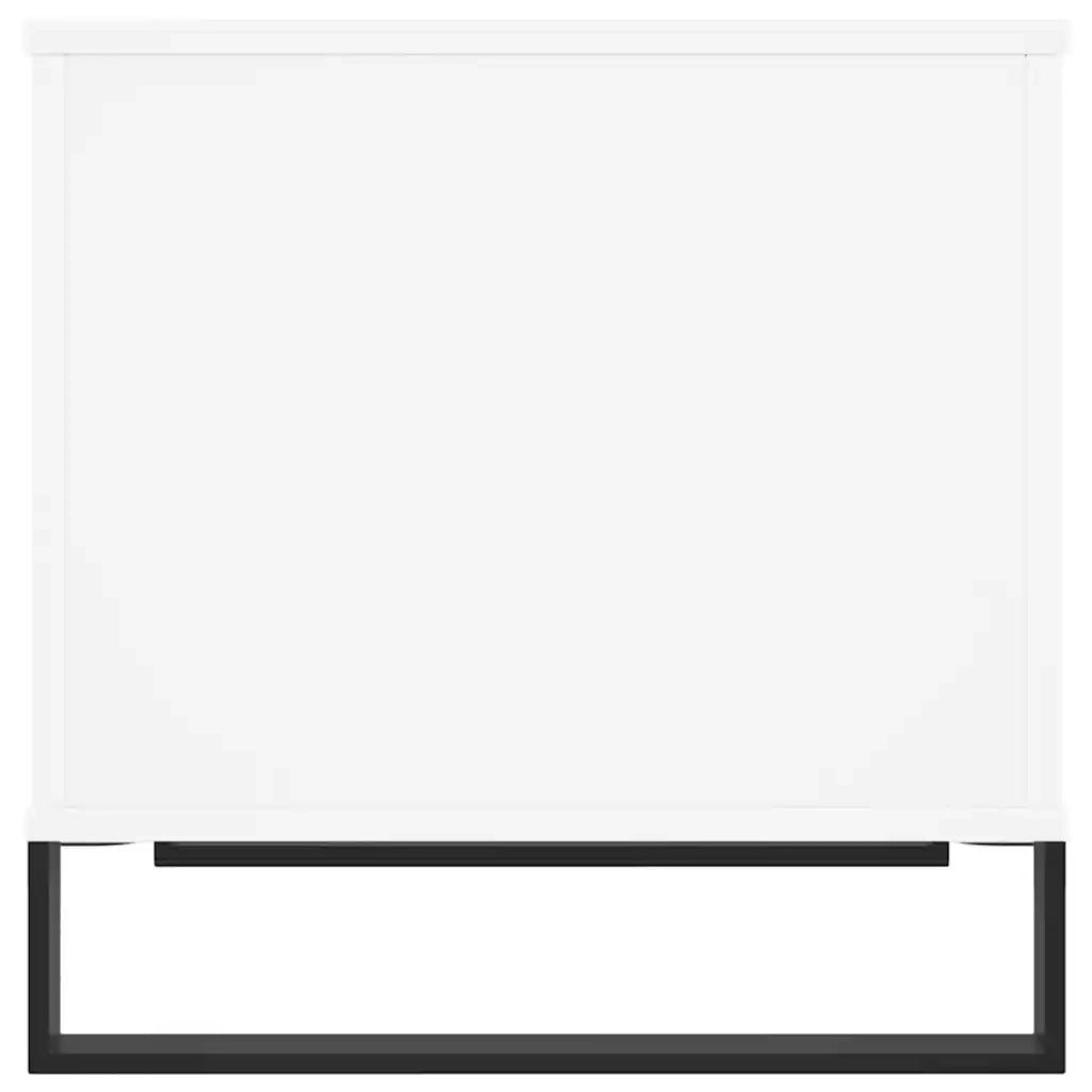 Tavolino da Salotto Bianco 60x44,5x45 cm in Legno Multistrato 830956