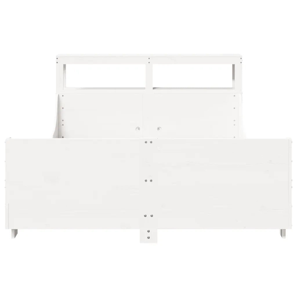 Letto senza Materasso Bianco 120x200 cm Legno Massello di Pino 3306463