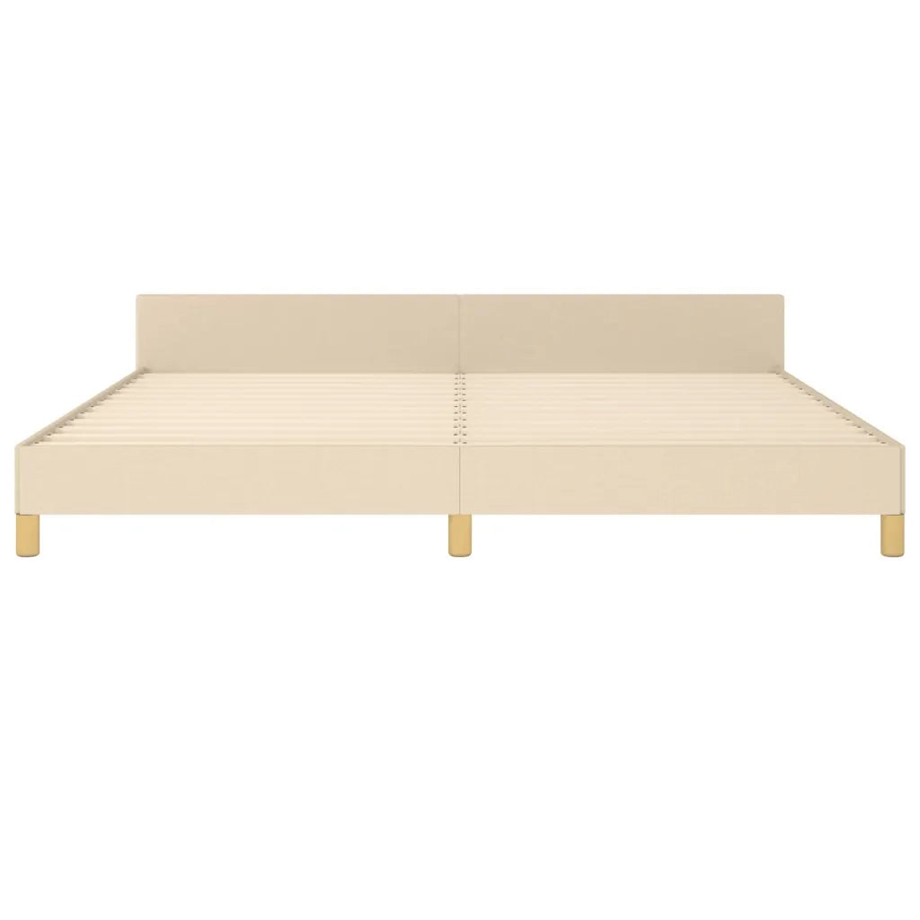 Giroletto senza Materasso-Struttura Letto Crema 200x200 cm in Tessuto 633515