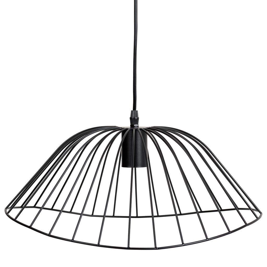 Plafoniera in metallo nero 43x26x100h