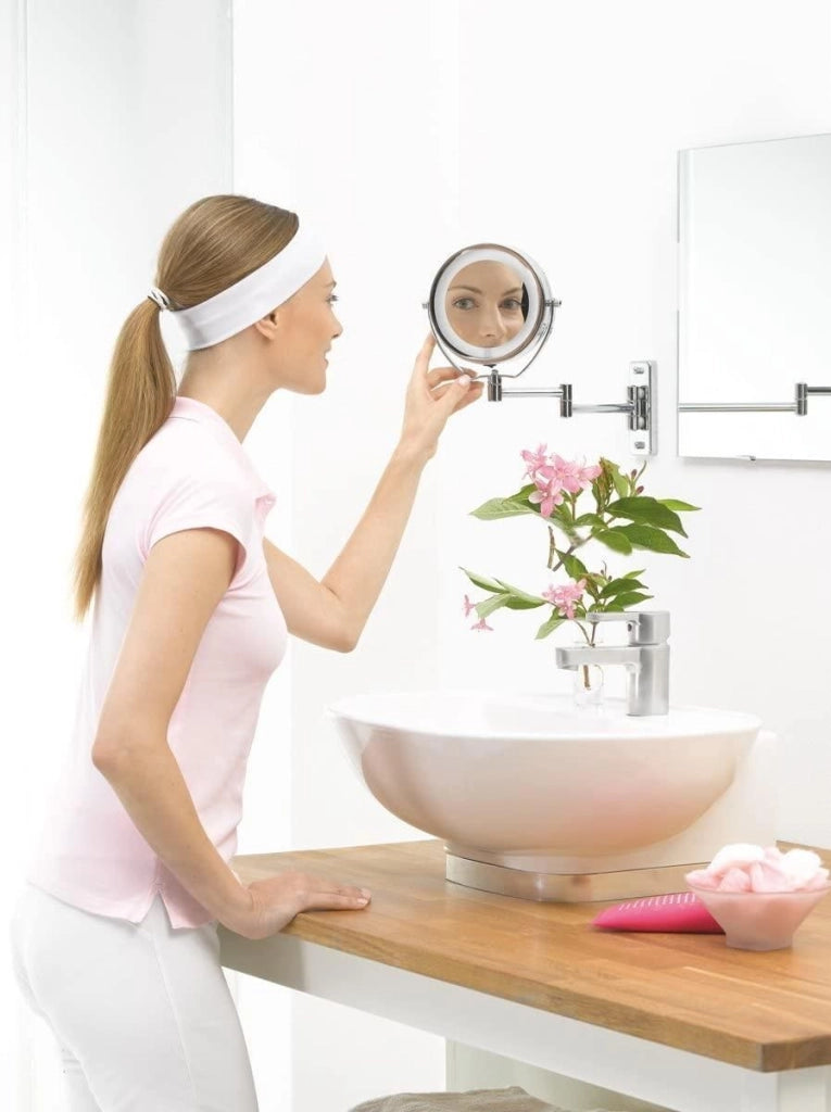 Beurer BS 59 Specchio Cosmetico da Parete, Orientabile e con Illuminazione LED