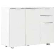 Buffet credenza cassettiera mobiletto mobile contenitore organizer per cucina soggiorno finitura lucida 107 x 35 x 80,5 cm bianco 02_0030571