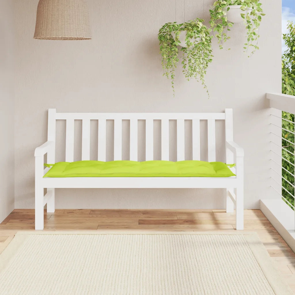 Cuscino per Panca-Cuscini per panchina Verde Brillante 150x50x3 cm in Tessuto Oxford 333682