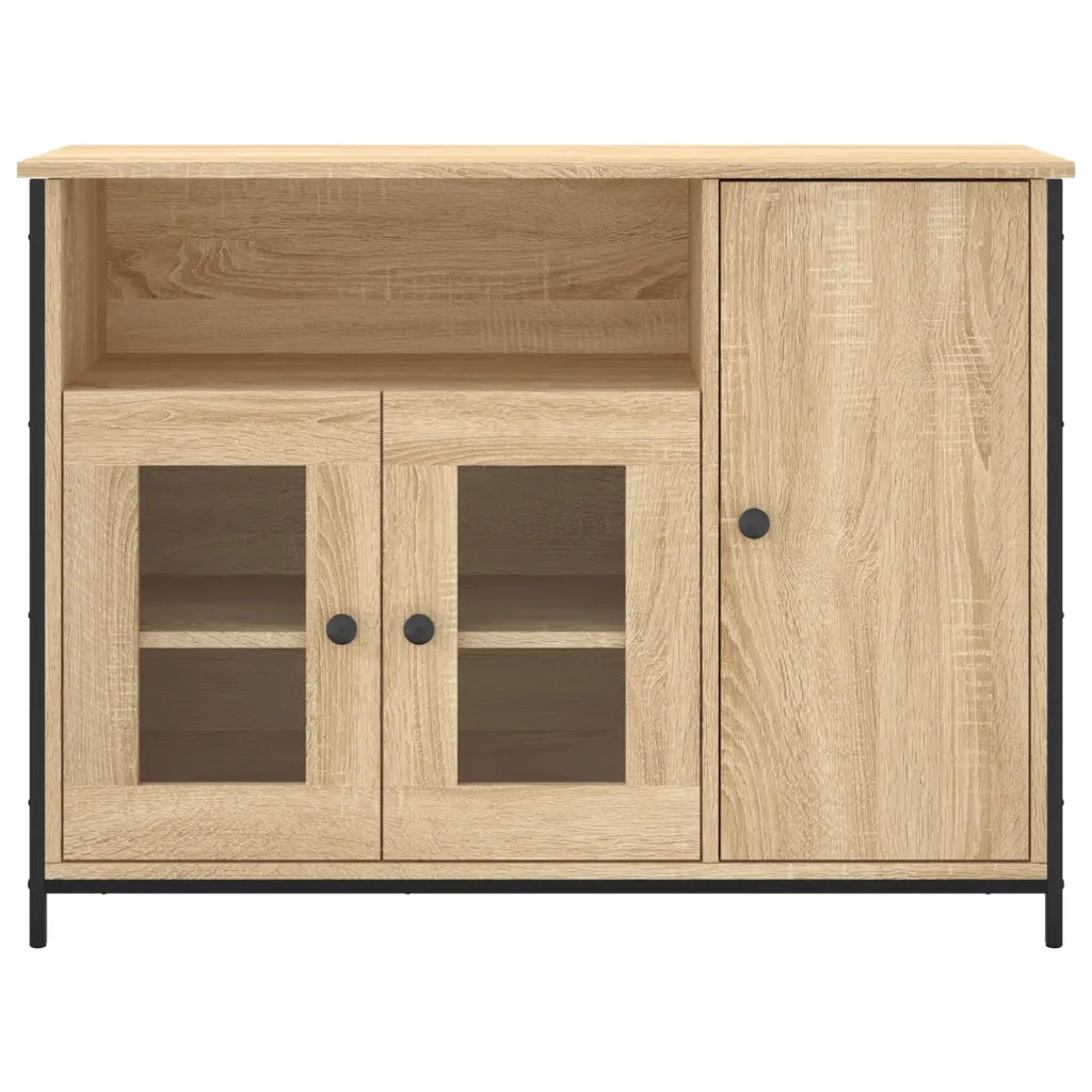 Credenza-Buffet-Armadio da cucina Rovere Sonoma 100x35x75 cm in Legno Multistrato