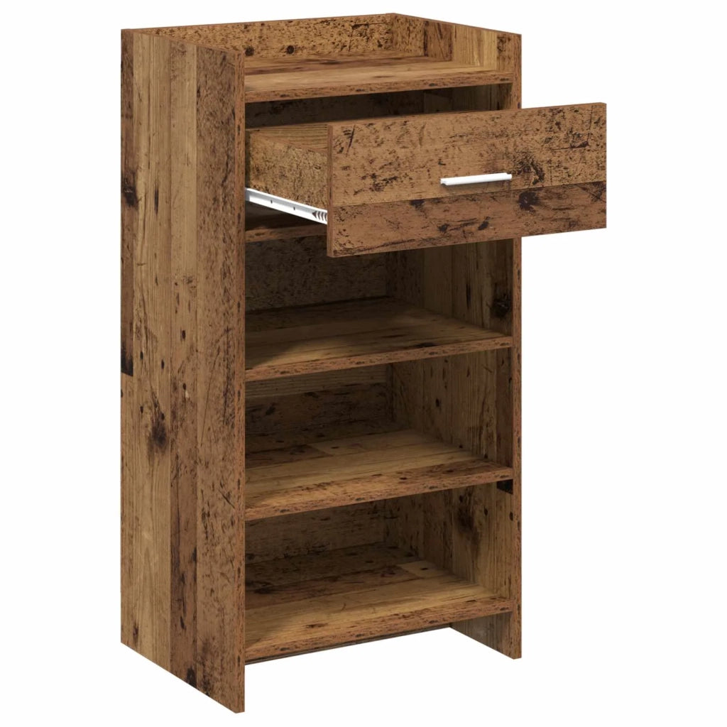 Mobile per scarpe con cassetto Legno antico 48 x 36 x 92 cm 8011353
