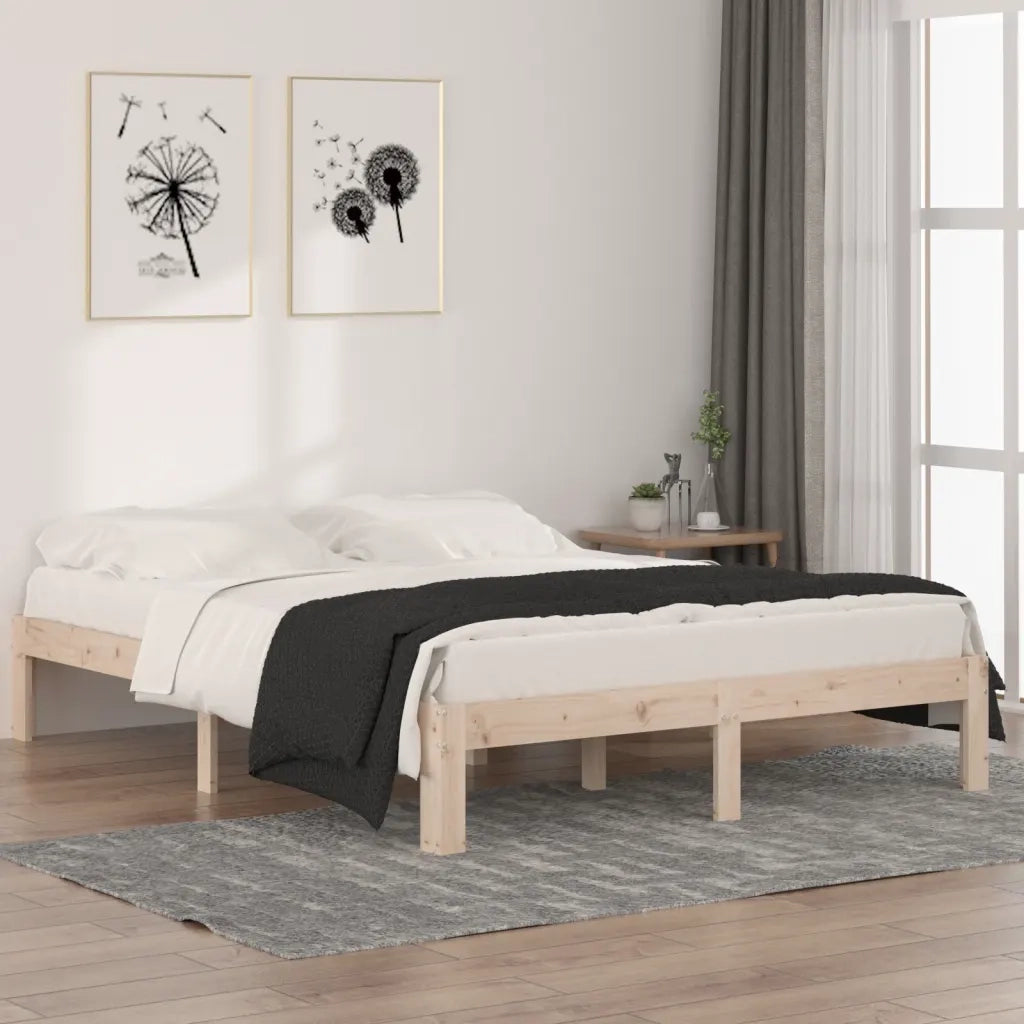 Giroletto-Struttura Letto in Legno Massello di Pino 140x190 cm 861917