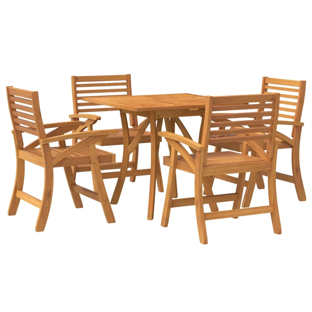 Set da Pranzo per Giardino 5 pz in Legno Massello di Acacia 3156858