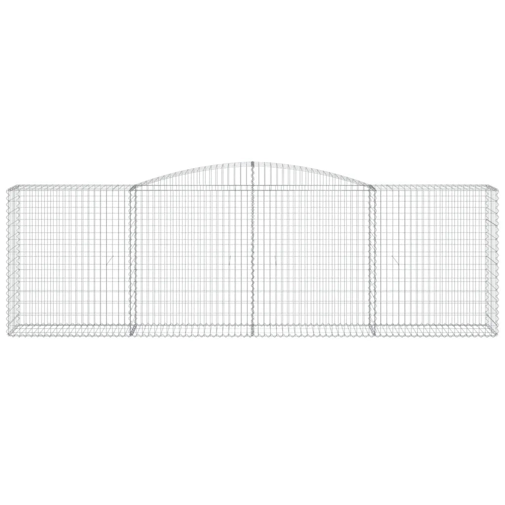 Cesti Gabbioni ad Arco 8 pz 400x50x120/140 cm Ferro Zincato 3147015