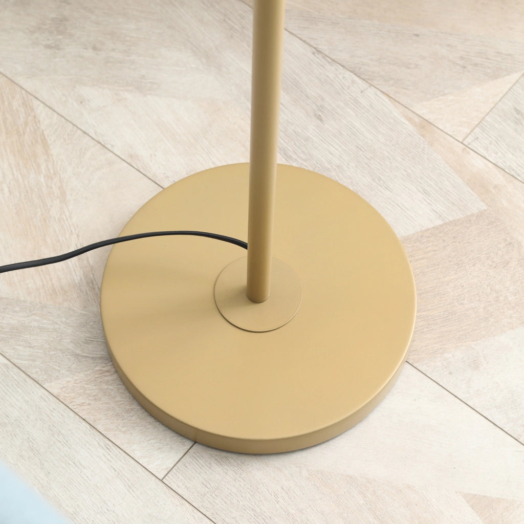Lampada da terra design ¨C zephmum ¨C dorato e beige 25,5x25,5x157 cm