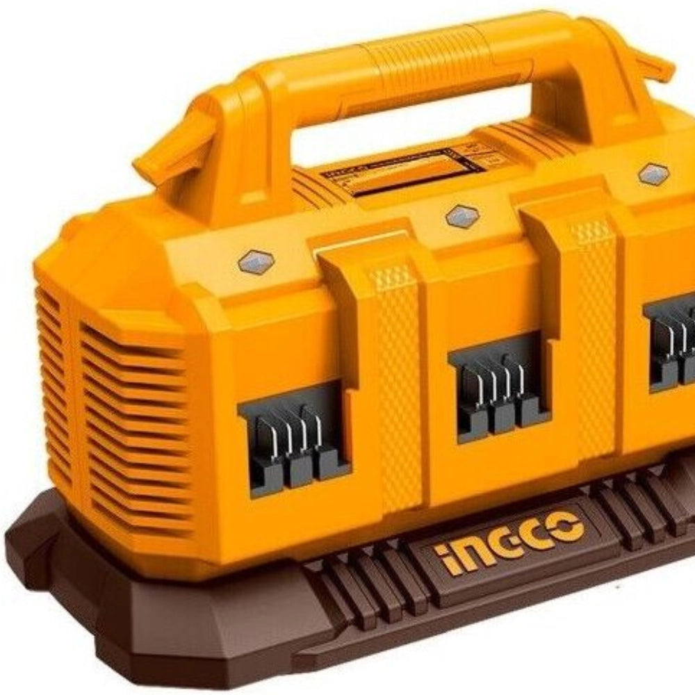 Caricabatterie portatile 20v 4ah 6 porte ricarica rapida sicura elettroutensili
