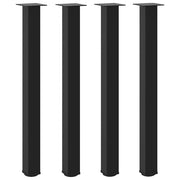 Set di 4 gambe per tavolo da bar 100-102 cm stabilità ottimale design moderno in acciaio nero 02_0056773